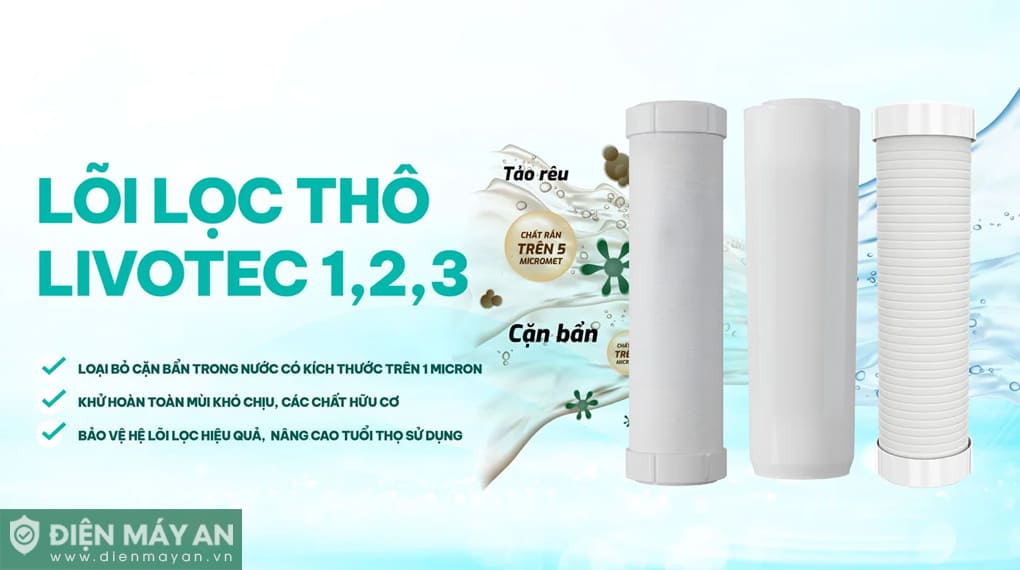 Máy lọc nước nóng lạnh Karofi Livotec 628